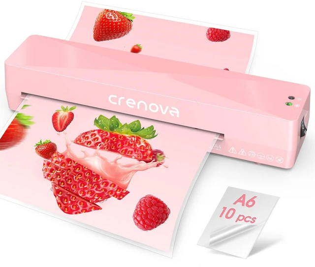 Main image of Laminator Machine with 10 Laminating Sheets, A4 Laminating Machine Hot & Cold with Fast Warm Technology, Thermal Laminator 9 Inch for Home Office School Business Pink