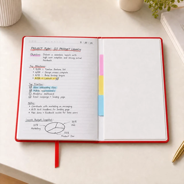 Alt view image 4 of 7 - 6 Pack A5 Hardcover Lined Journal Notebooks, 6 Colors, 200 Pages Each Six colors help organize subjects or projects; each notebook has a soft-touch cover, elastic closure and ribbon bookmark