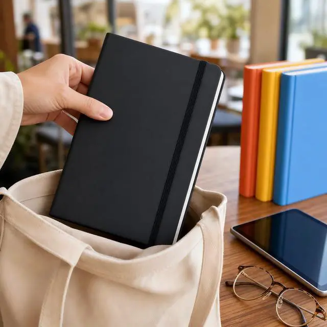 Alt view image 6 of 7 - 6 Pack A5 Hardcover Lined Journal Notebooks, 6 Colors, 200 Pages Each Six colors help organize subjects or projects; each notebook has a soft-touch cover, elastic closure and ribbon bookmark