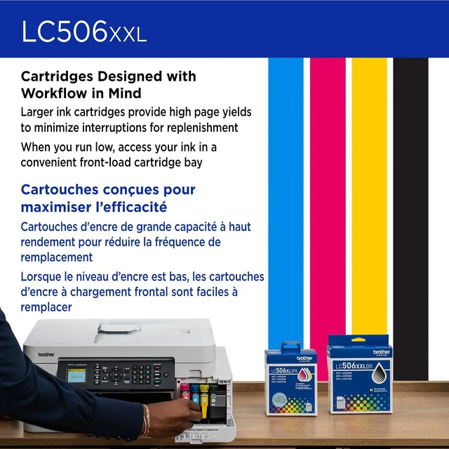 Alt view image 7 of 7 - Genuine LC506XXLBK Super High Yield Black Ink Cartridge (for use INKvestment 4355, 4555, and 4557 Printers)