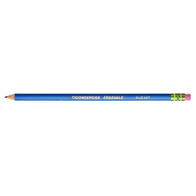 Alt view image 7 of 7 - Erasable Checking Pencils with Eraser, Pre-sharpened, Red, 12-Pack (14259) & Erasable Checking Wood-Cased Pencils, Pre-Sharpened, Blue, 12 Count