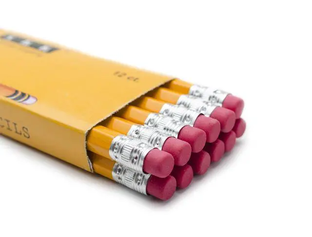 Alt view image 3 of 3 - 576 Count #2 HB Pencils Pre-sharpened, Yellow pencils, With Erasers, Bulk for Classroom, Office & Back to School, 4 Boxes of 144