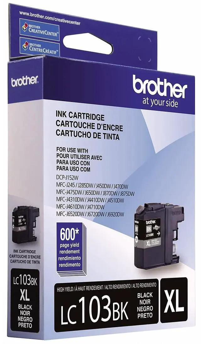 Alt view image 6 of 7 - Genuine High Yield Black -Ink -Cartridge, LC103BK, Replacement Black -Ink, Page Yield Up to 600 Pages, Amazon Dash Replenishment -Cartridge, LC103, 1 OEM -Cartridge