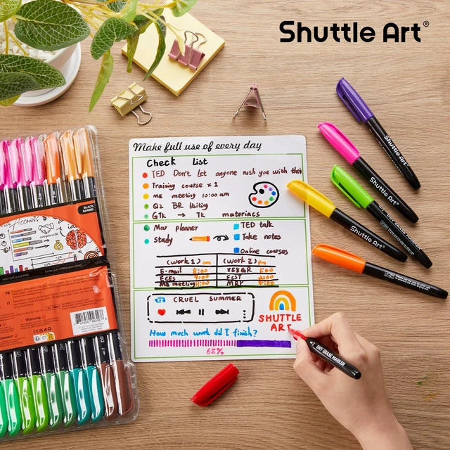 Alt view image 7 of 7 - Dry Erase Markers, 32 Pack 16 Colors Whiteboard Markers,Fine Tip Dry Erase Markers for Kids,Perfect For Writing on Whiteboards,Dry-Erase Boards,Mirrors,Calender,School Office Supplies