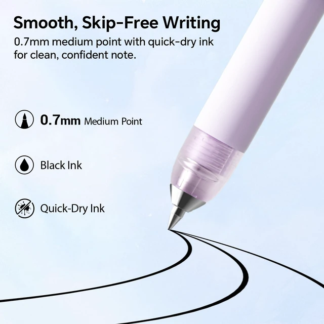 Alt view image 5 of 7 - Morph Extendable Gel Pens: 0.7mm Medium Point Black Ink Pocket-to-Full-Size Design Translucent Soft Grip Barrel Includes 2 Pens and 2 Refills Dual-Length Pocket Pen 4.6" to 6.1"