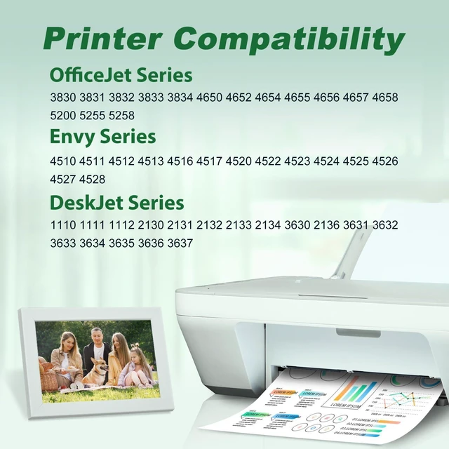 Alt view image 2 of 7 - 63XL Ink Cartridges Black and Color Replacement for HP Ink 63 63XL Ink Cartridge Combo Pack Work with HP OfficeJet 4520 4650 4652 4655 5255 5258 Envy 4512 DeskJet 3630 3632 Printer 63 Ink