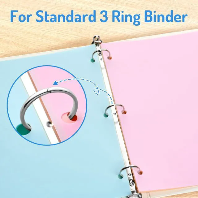 Alt view image 6 of 7 - 48Pcs/6Set Binder Dividers with Big Tabs Write&Erase tab Divider Dividers for 3 Ring Binder, Tab Divider with Sticker Labels for Student, Teacher, Office, Home Organizers, School Supplies