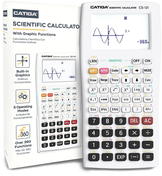 Main image of Scientific Calculators with Graphic Functions, Graphing Calculators with Multiple Modes, Scientific Calculators for Students, High School or College Courses, Calculadora Cientifica, CS-121