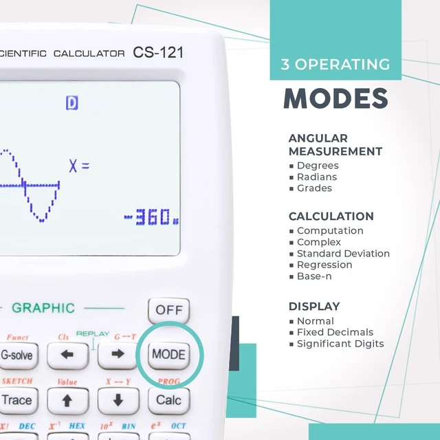 Alt view image 3 of 7 - Scientific Calculators with Graphic Functions, Graphing Calculators with Multiple Modes, Scientific Calculators for Students, High School or College Courses, Calculadora Cientifica, CS-121