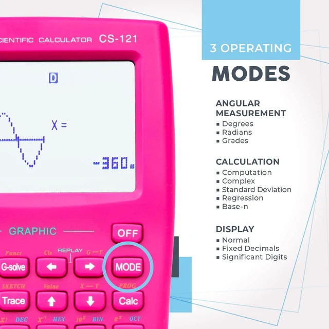 Alt view image 3 of 7 - Scientific Calculators with Graphic Functions, Graphing Calculators with Multiple Modes, Scientific Calculators for Students, High School or College Courses, Calculadora Cientifica, CS-121