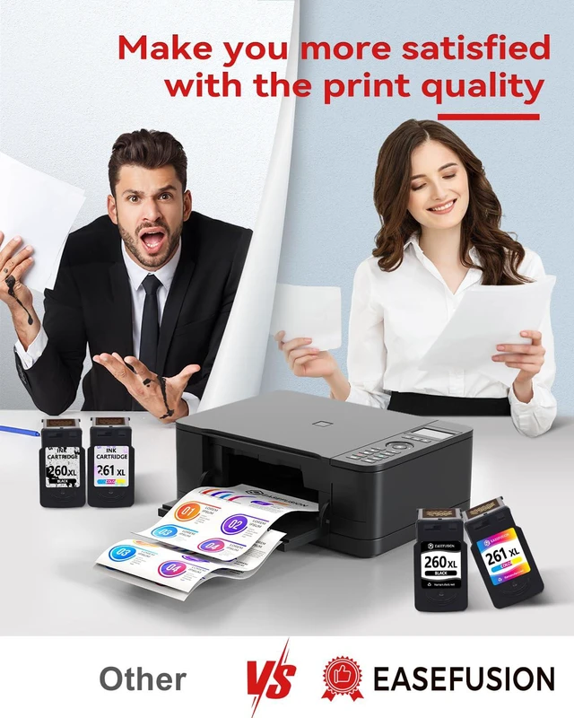 Alt view image 5 of 7 - 260XL 261XL Replacement for Canon 260 and 261 Ink Cartridges PG-260 PG-260XL CL-261, Compatible with PIXMA TS6420a TS6400 TR7020a TR7000 TS5320 TS6420 TS5300 TR7020 Printer, Black&Color