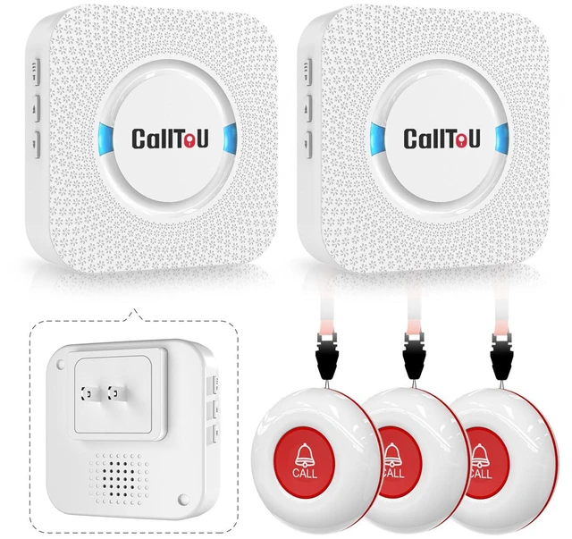 Main image of Caregiver Pager Wireless Call Button Nurse Alert System 500+ Feet Easy Setup, Whole-House Coverage, Peace of Mind, Waterproof Call Button for Elderly, Seniors, Patients and Home Caregivers