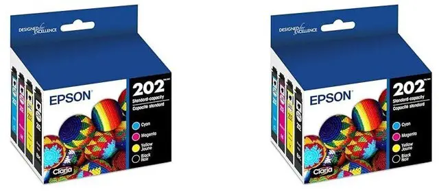 Main image of 202 Claria Ink Standard Capacity Black & Color Cartridge Combo Pack (T202120-BCS) Works with Workforce WF-2860,Expression XP-5100,(Pack of 2)