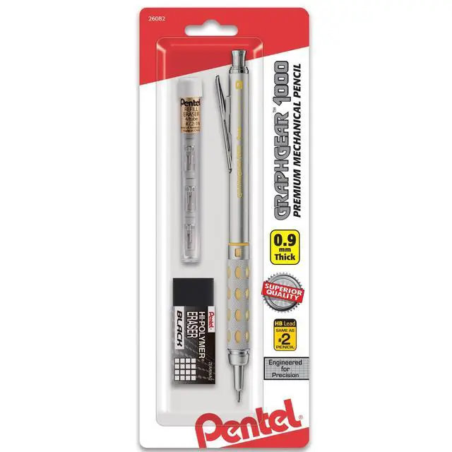 Alt view image 2 of 2 - GraphGear 1000 Automatic Drafting Pencil (0.9mm), with Eraser Refills, 1-Pk (PG1019EBP)