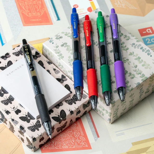 Alt view image 2 of 7 - G2 Premium Gel Pens, Gel Roller Pens, Fine Point 0.7 mm Assorted Colors 8,(Pack of 2)