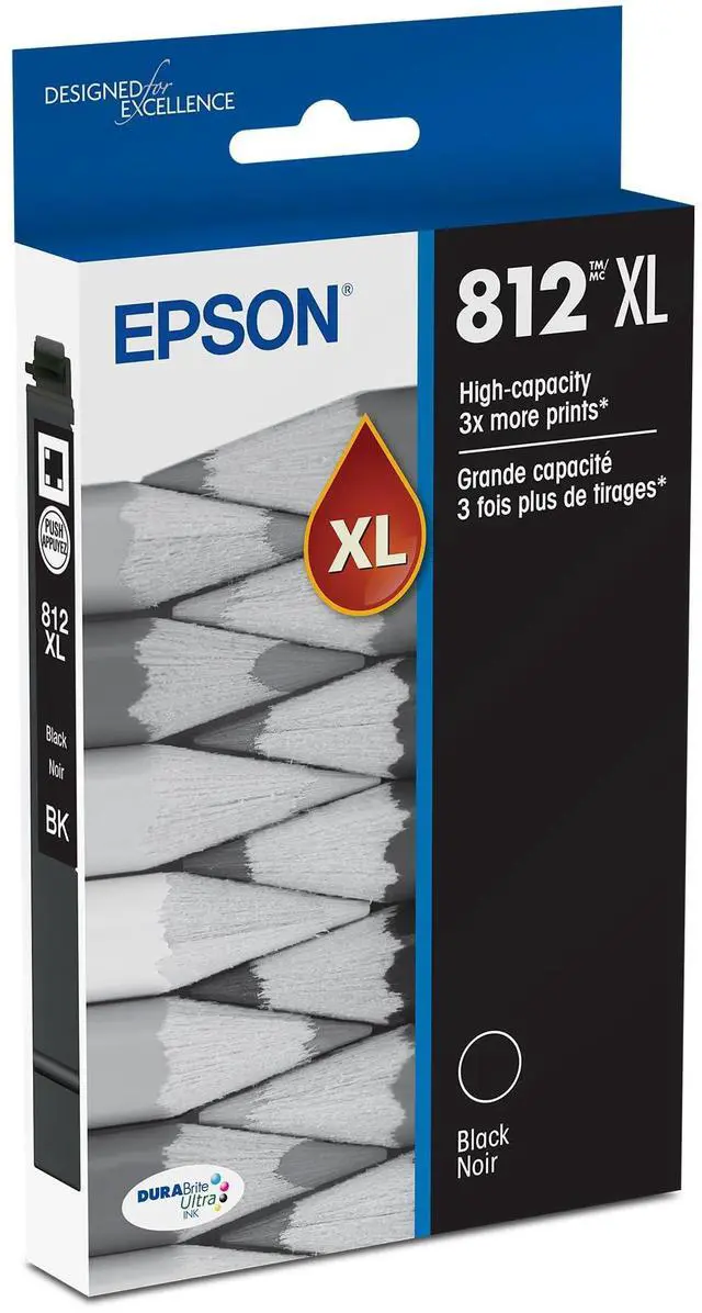 Main image of 812XL Genuine High Capacity Black Ink Cartridge T812XL120 Works With WorkForce Pro WF-7310 WF-7820 WF-7840 EC-C7000 Printers