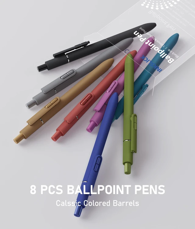 Alt view image 5 of 7 - 16 Pack Vintage Black Ballpoint Pens 1.0mm Fidget Pens for Adults Quality German Ink Smooth Writing Retractable Pen for Nurses Teacher Women Men School Office Work