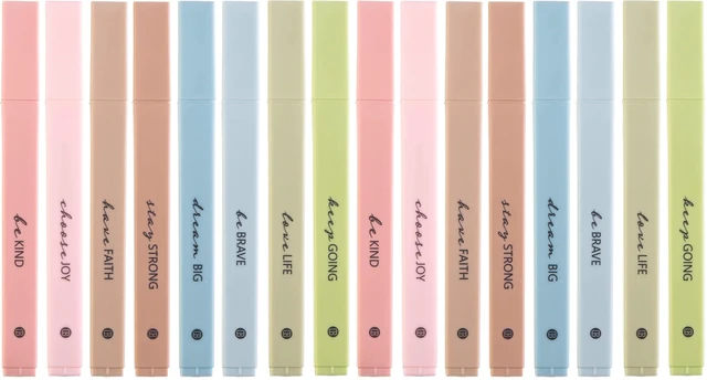 Main image of Bible Highlighters with Soft Chisel Tip, 16 Pack Assorted Colors Pens No Bleed, Quick Dry Set, Cute Aesthetic Markers, Bible Study Journaling Supplies and Accessories (Earthy)