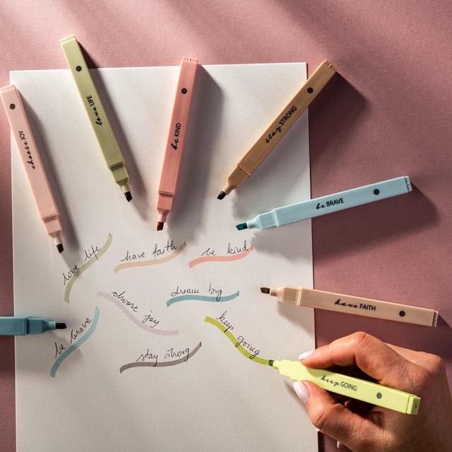 Alt view image 4 of 7 - Bible Highlighters with Soft Chisel Tip, 16 Pack Assorted Colors Pens No Bleed, Quick Dry Set, Cute Aesthetic Markers, Bible Study Journaling Supplies and Accessories (Earthy)