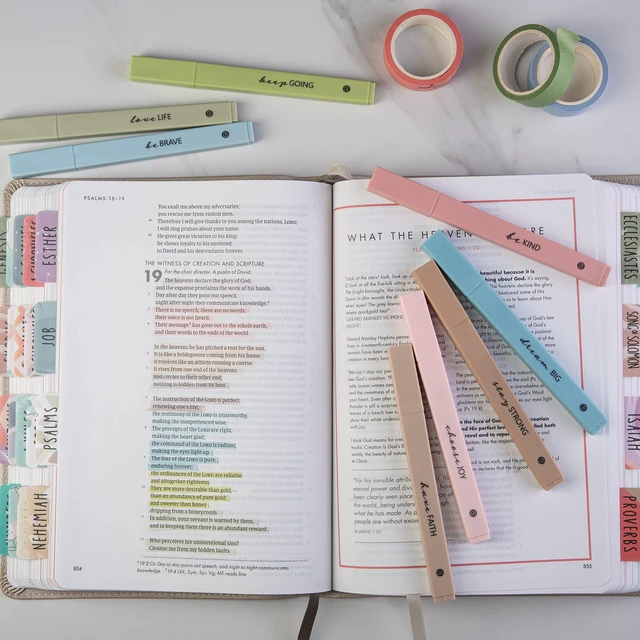 Alt view image 3 of 7 - Bible Highlighters with Soft Chisel Tip, 16 Pack Assorted Colors Pens No Bleed, Quick Dry Set, Cute Aesthetic Markers, Bible Study Journaling Supplies and Accessories (Earthy)
