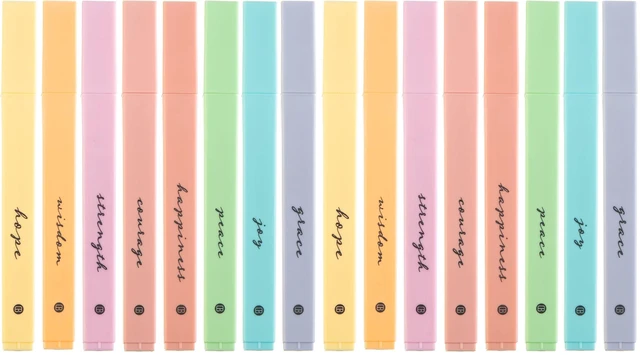 Main image of Bible Highlighters with Soft Chisel Tip, 16 Pack Assorted Colors Pens No Bleed, Quick Dry Set, Cute Aesthetic Markers, Bible Study Journaling Supplies and Accessories (Pastel)