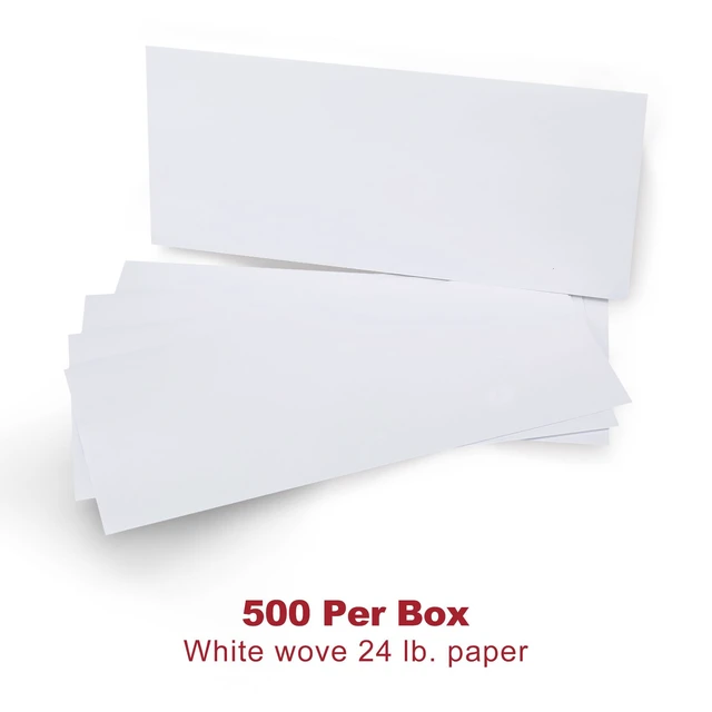 Alt view image 4 of 7 - #10 Letter Size Mailing Envelopes for Business, 500pcs Self Seal Windowless Security Envelopes 4-1/8 x 9-1/2 Inch White 24LB Paper