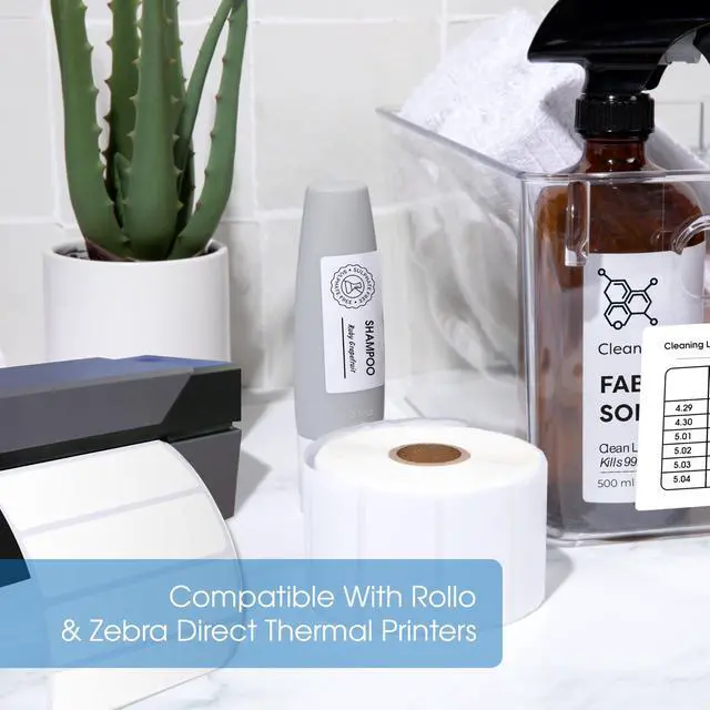 Alt view image 4 of 7 - 4" X 6" Direct Thermal Labels (5000 Count, 20 Rolls) - Printable Postage Shipping Labels for Packages and Returns - Compatible With Zebra and Rollo Printers