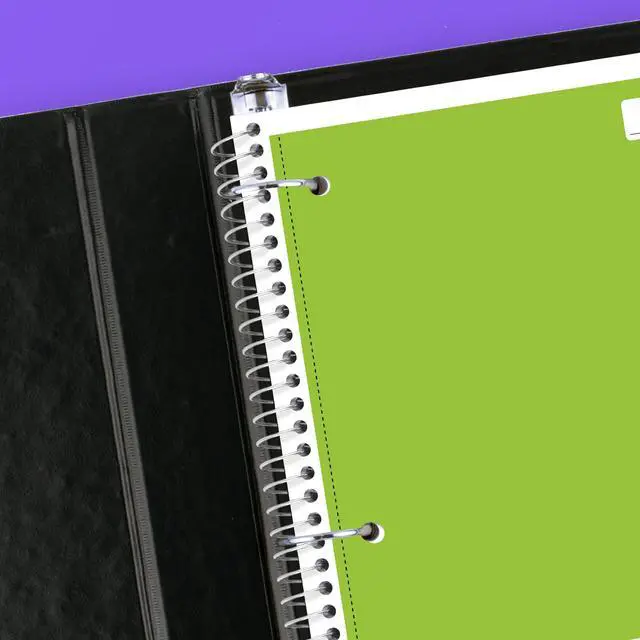 Alt view image 5 of 6 - Spiral Notebook, 1 Subject, Wide Ruled Paper, 8" x 10-1/2", 70 Sheets, Selected Colors Will Vary, 6 Pack (930267)