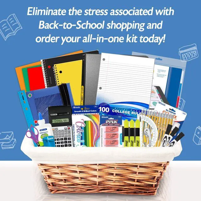 Alt view image 4 of 7 - 65-Piece Middle & High School Kit, Math & Geometry, 65-Case bundles writing, geometry tools in