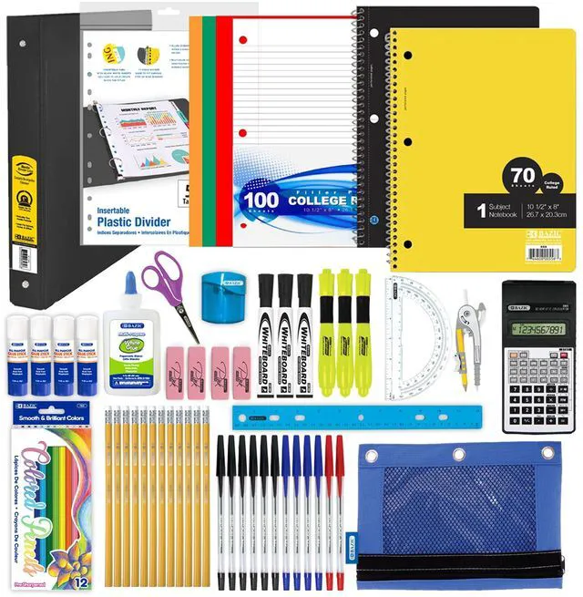 Main image of 65-Piece Middle & High School Kit, Math & Geometry, 65-Case bundles writing, geometry tools in