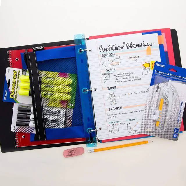 Alt view image 6 of 7 - 65-Piece Middle & High School Kit, Math & Geometry, 65-Case bundles writing, geometry tools in