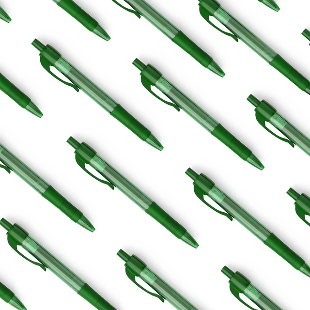 Alt view image 5 of 7 - Pens Bulk, 30 Pack No Bleed Green Ink Click Pens with Soft Grip, Wholesale Retractable Ballpoint Pens for Office School, Medium Point Smooth 1.0MM