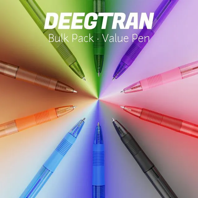 Alt view image 7 of 7 - Pens Bulk, 30 Pack No Bleed Green Ink Click Pens with Soft Grip, Wholesale Retractable Ballpoint Pens for Office School, Medium Point Smooth 1.0MM