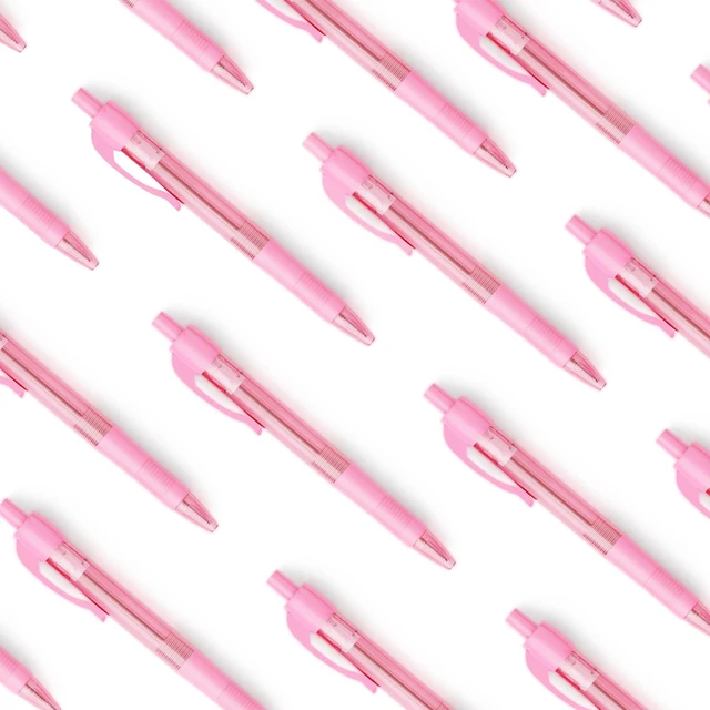 Alt view image 6 of 7 - Pens Bulk, 30 Pack No Bleed Pink Ink Click Pens with Soft Grip, Wholesale Retractable Ballpoint Pens for Office School, Medium Point Smooth 1.0MM