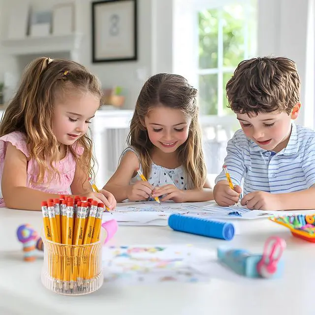 Alt view image 4 of 7 - Golf Pencils with Eraser Mini, #2 HB Half, 120 Count, Pre-Sharpened 4" Small Pencils Bulk, Wood Cased Short for Classroom, Office, School, Wedding and Party Game
