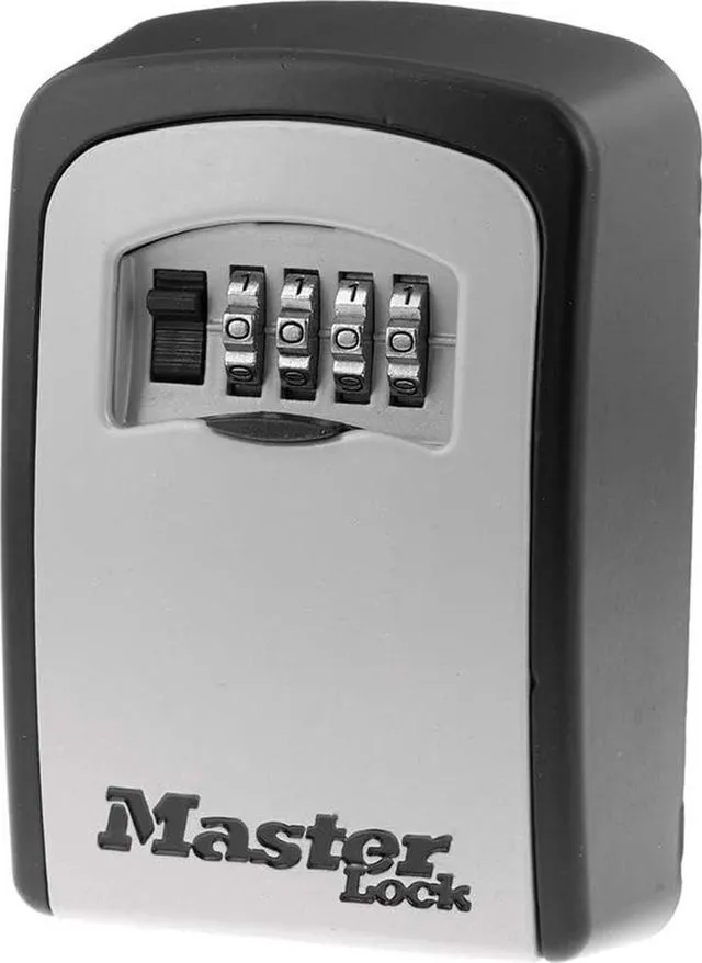 Main image of 5-Key Combination Safe Black/Silver 5401D Wall Mounted Key Lock Box For Realtors, Landlords, Property Managers For Secure Key Storage, Resettable 4-digit Code