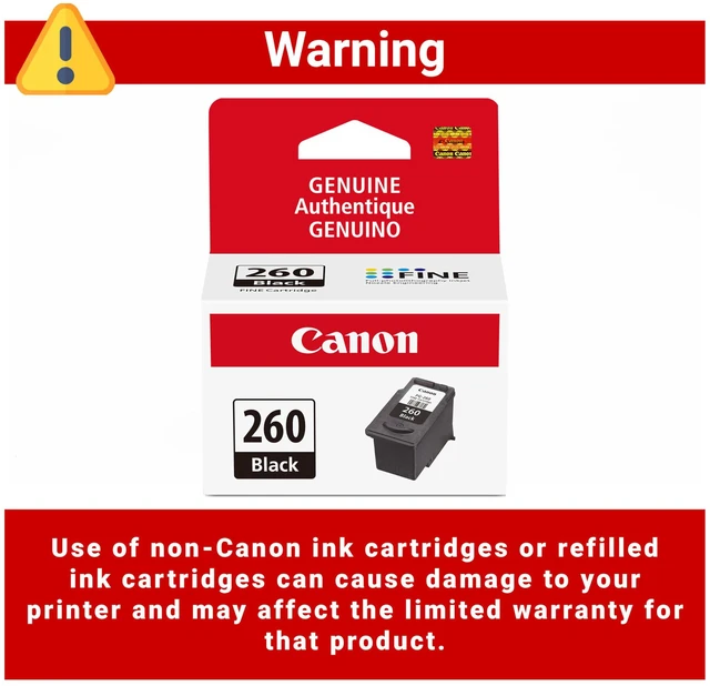 Alt view image 6 of 7 - PG-260 Genuine Black Ink Cartridge, Compatible with TS5320/6420/6420a,TR7020/7020a