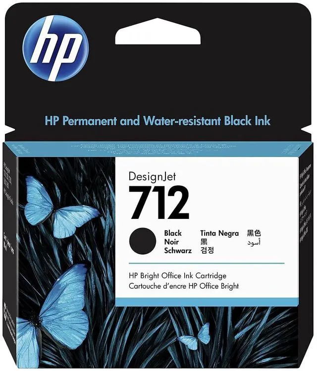 Main image of 712 Black 80-ml Genuine Ink Cartridge (3ED71A) for DesignJet T650, T630, T230, T210 & Studio Plotter Printers