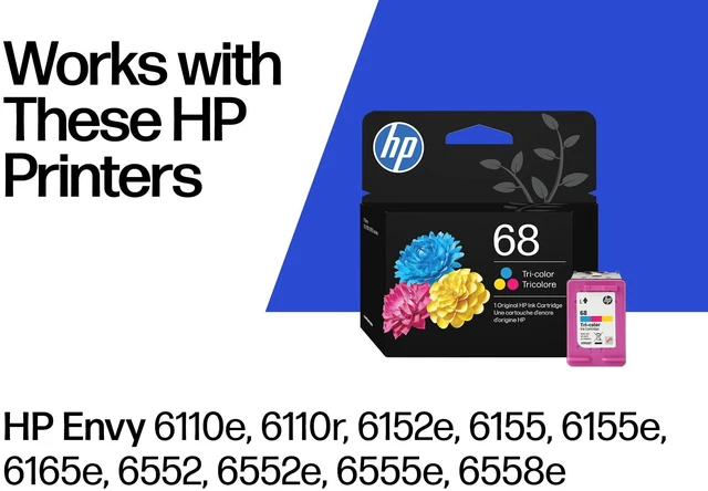 Alt view image 2 of 7 - 68 Tri-Color Ink Cartridge | Works with Envy 6100e, 6500e Series | 7FP20TN | Packaging May Vary