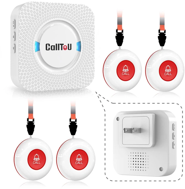Main image of Caregiver Pager Wireless Call Button Smart Bell Nurse Alert System Easy Setup, Loud Whole-Home Alerts, Peace of Mind, Waterproof Call Button for Elderly, Seniors, Patients and Home Caregivers