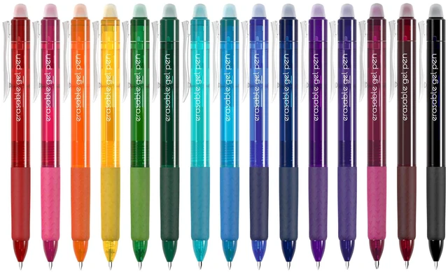 Main image of 15 Colors Retractable Erasable Gel Pens Clicker, Fine Point(0.7), Make Mistakes Disappear, Premium Comfort Grip for Drawing Writing Planner and School Supplies
