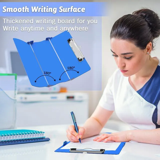 Alt view image 5 of 7 - Nursing Clipboard Foldable Clipboard Medical: Edition Cheat Sheets Aluminum 3 Layers Foldable Clipboards Nursing Pocket Size Profile Clip Nurse Clipboards Notepad for Nurses Students and Doctors