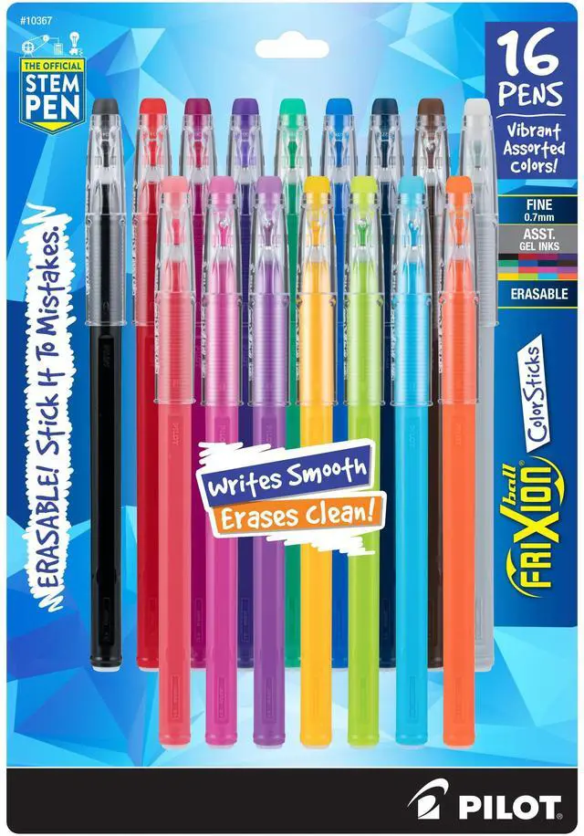 Main image of FriXion ColorSticks Erasable Gel Ink, Assorted Colors, Pack of 16