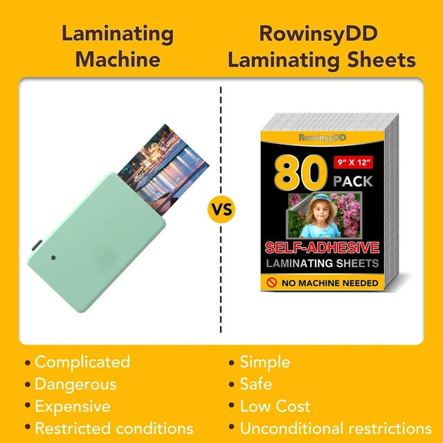 Alt view image 4 of 6 - 80 PCS Self Laminating Sheets, Self Adhesive Laminating Sheets 8.5 x 11 Self-adhesive Cold Laminating Sheets No Machine No Heat Self Sealing Laminate Sheets Ultrasound for Stickers