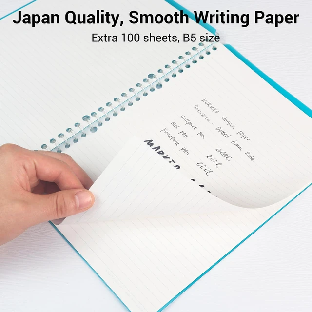 Alt view image 3 of 6 - Campus 3 Pack Spiral Binder Notebooks, B5 Refillable Notebooks Smart Ring Binder 25 Sheets Capacity Each, with 100 Sheets 6mm Dot Ruled Filler Paper, Ideal for Work, Study & Journal, Lemon Mix