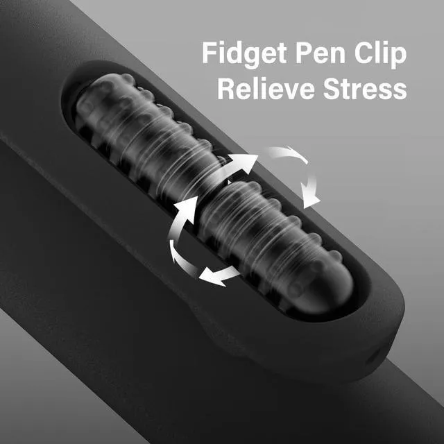Alt view image 5 of 7 - 0.7mm Gel Pens Black Ink, 8 Pack Retractable Pens with Fidget Clip Medium Point Smooth Writing, Quick-Drying, No Smudges, Stress Relief, Journaling, Note Taking, School, Office, Student/Adults