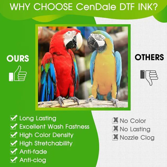 Alt view image 5 of 6 - Premium DTF Ink 1500ML - DTF Transfer Ink for PET Film, Refill DTF Ink for Epson ET-8550, L1800, L800, R2400, P400, P800, XP15000, Heat Transfer Printing Direct to Film (250ml x 6, CMYK Wh)