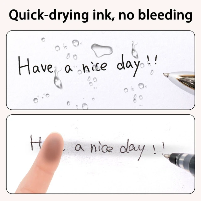 Alt view image 5 of 7 - Gel Pens, 100 Pcs Retractable Pens Black Ink, Medium Point Pen 0.7mm Smooth Writing, Fast Dry, No Bleed for Journaling Note Taking, Home School Office Supplies