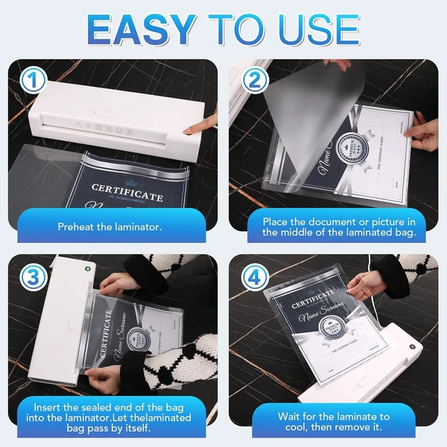 Alt view image 7 of 7 - Laminating Sheets,200 Pack,3 mil,8.9x11.4,Thermal Pouches Thermal Laminating Pouches, Clear, Letter Size, 8.9 x 11.4 Inches, 3 mil, Office & School Supplies, 200 Pack
