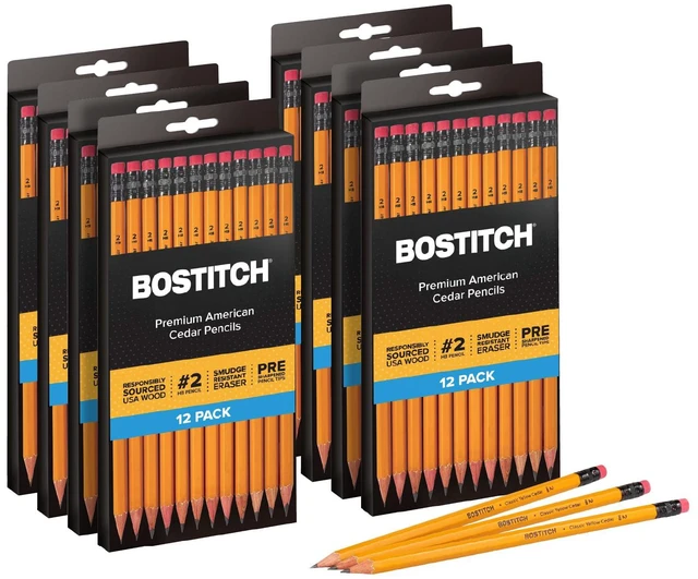 Main image of Office Premium #2 Pencils, American Cedar Wood, Pre-Sharpened, HB Graphite, 96-Pack